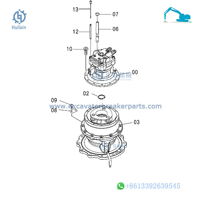 14550094 EC EC240 EC240B EC240C FC2924C Excavator Swing Motor Hydraulic Parts
