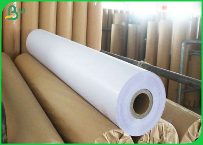 White 20lb Bond Paper 2" Core CAD Plotter Paper For Copy Service Shops 