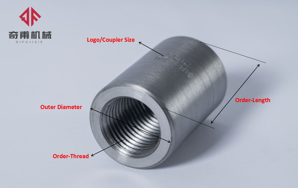 Standard Parallel M12 - M40 Threaded Rebar Coupler