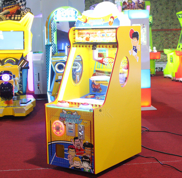 Happy Baby 2 Wooden Cabinet Kids Shooting Ball Game Machine For One Person