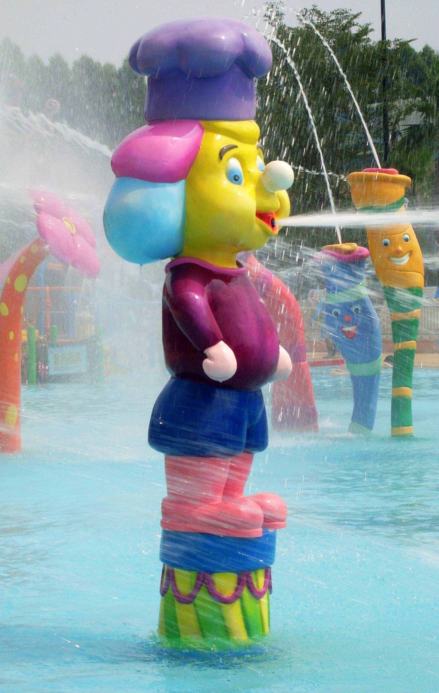 Fiberglass Aqua Park Equipment, Kids And Adults Water Game Aqua Play Structure for Water Park