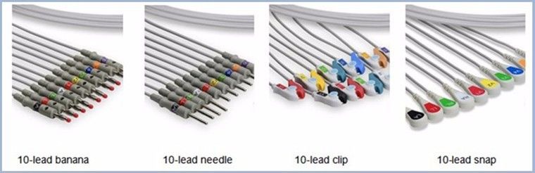 One Piece ECG EKG Cable Snap 15Pin For Zoll E Series / M Series Defibrillator