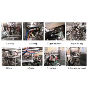 Tea Chocolate Rotary Doypack Packing Machine With Multihead Weigher