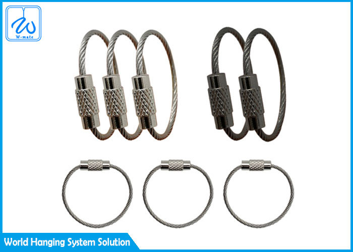 316 Stainless Steel Cable Loop Key Ring Nylon Coated 1.2mm