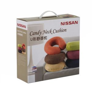 Corrugated Cardboard Boxes With Plastic Handle For U Shaped Neck Pillow Packing Box