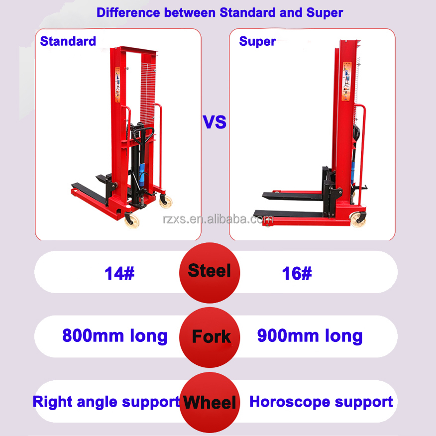 Manual Forklift Stacker for 3000 kg Easy to Maneuver and Operate