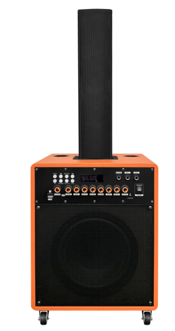 80W Output RMS Power Portable Party Speaker with 8-inch Subwoofer and Lithium