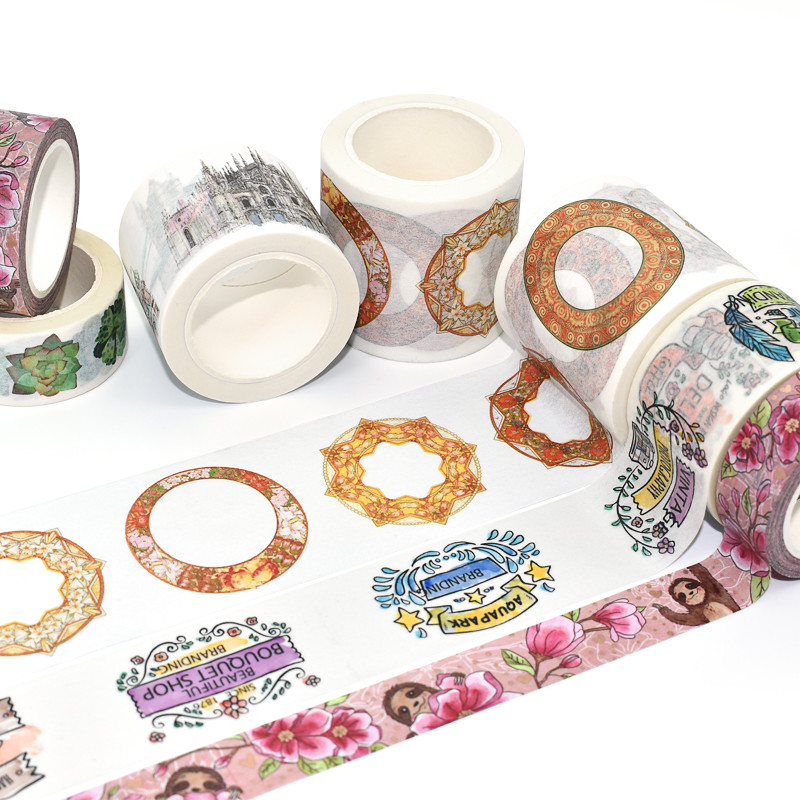 Custom Japanese Decorative Washi Tape Printed Single Side Washi Tape