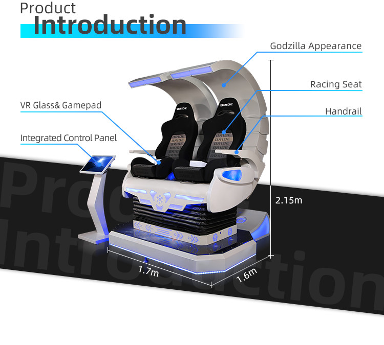 Godzilla Gaming Chair VR Motion Simulator Double Egg Chair 360 Degree Rotating