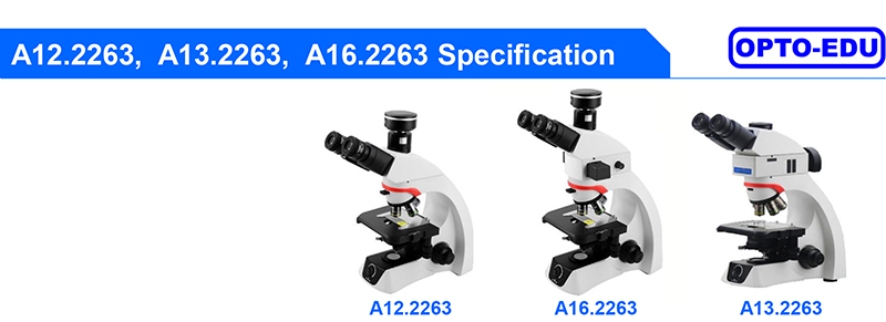 OPTO EDU A16.2263 BGUV Biological Laboratory Trinocular Fluorescent Microscope