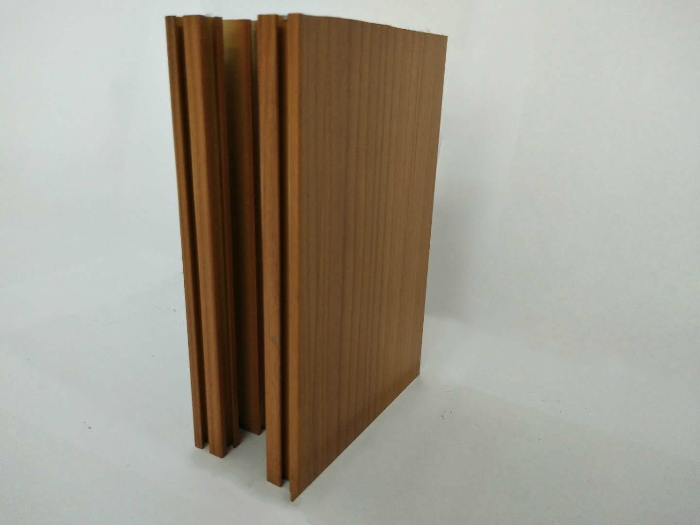 Light Brown Wood Finish Aluminium Profiles For Cabinet Closet Sliding Door