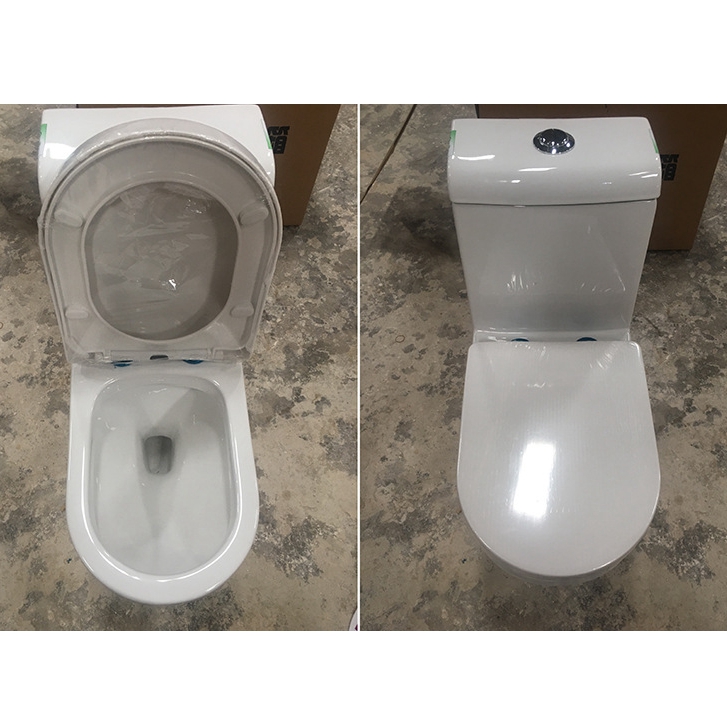 Traditional Back to Wall Ceramic Toilet Sets and Basins with Slowly Toilet Seat Cover