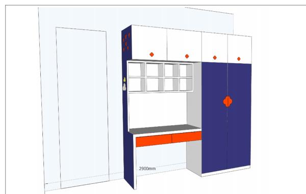 Customized Hot Sale Children Wardrobe Children Bedroom Storage Wardrobe New