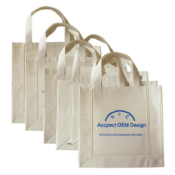 Accpect OEM Design Non Woven Fabric Bags with Single Color Screen Printing and