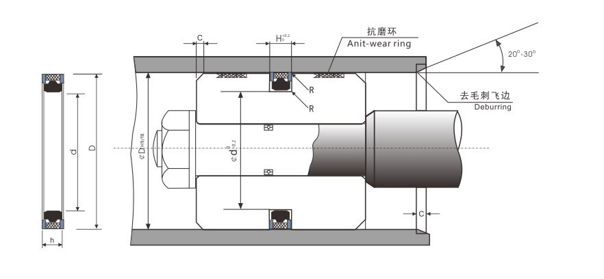 SPGW Hydraulic Cylinder Piston Seals Durable Excavator Seals OEM Factory Direct Pricing Reliable Supplier