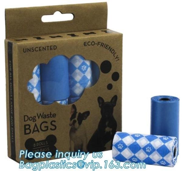 Custom Printed Biodegradable Pet Dog Disposal Poop Waste Bag, Pet Waste Bags