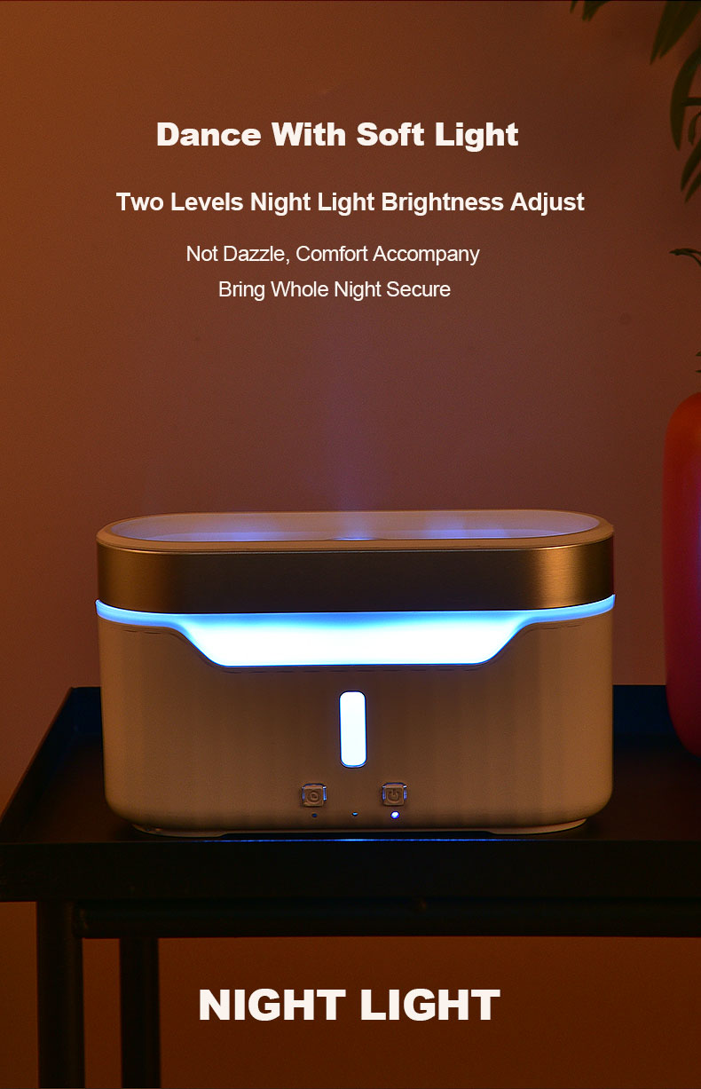 2023 New Flame Water Atomization Jellyfish Fog Humidifier Desktop Portable Essential Oil Aroma Diffuser with Atmosphere Light