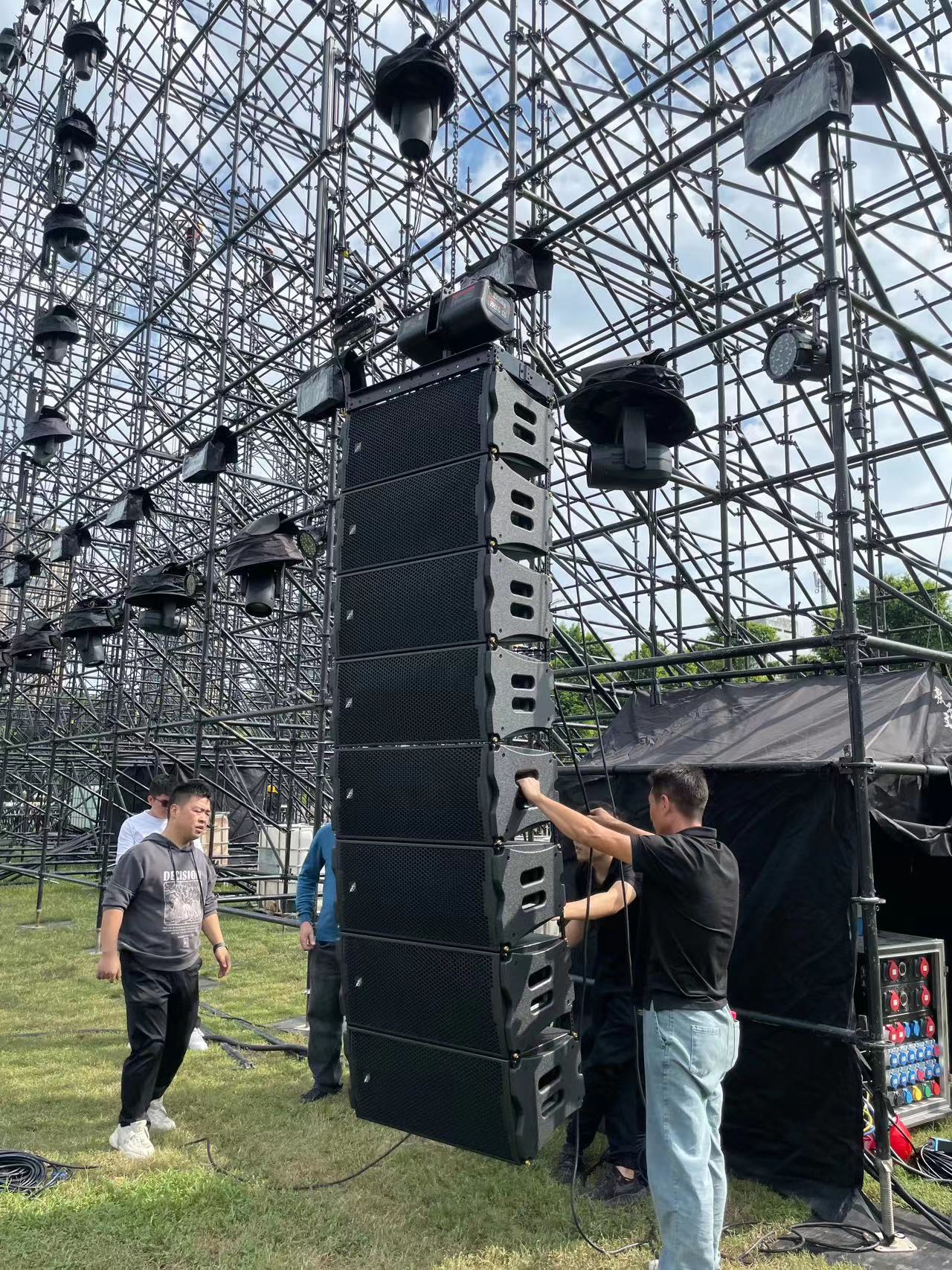 ARE AUDIO dual 12 inch outdoor line array compact and powerful line array speaker for outdoor events