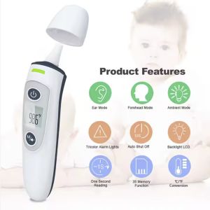 30 Sets Memory Fever Alarm Ear And Forehead Thermometer 3 - 5cm