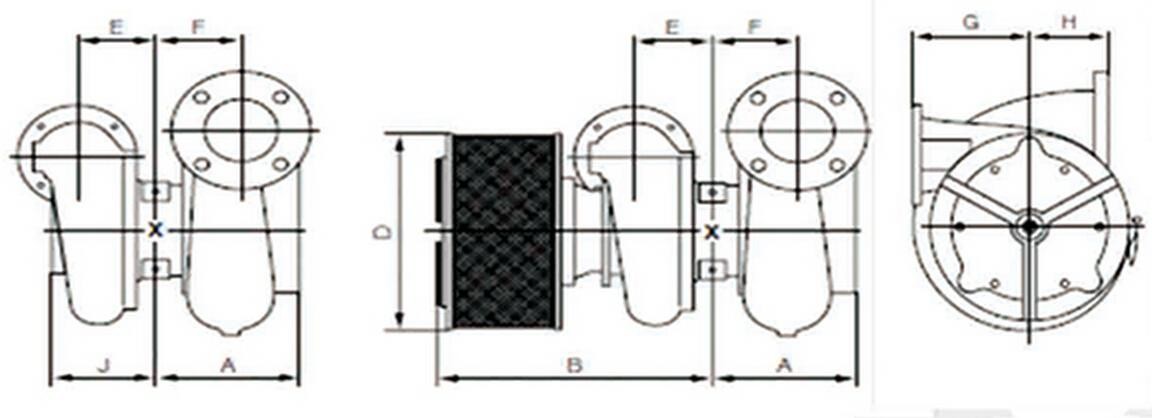 centrifugal compressor Turbocharger Compressor Wheel ABB Martine Turbocharger RR Series