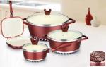 cookware set with energy-saving bottom nonstick cookware set aluminium cookware