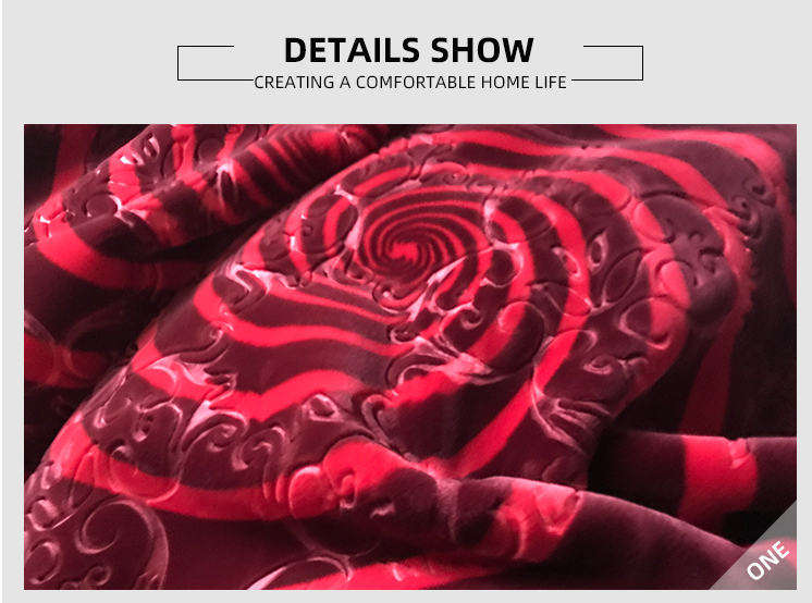 1kg-6kg Heavy Weight Mink Raschel Blanket for Winter Single and Double Layer Pattern
