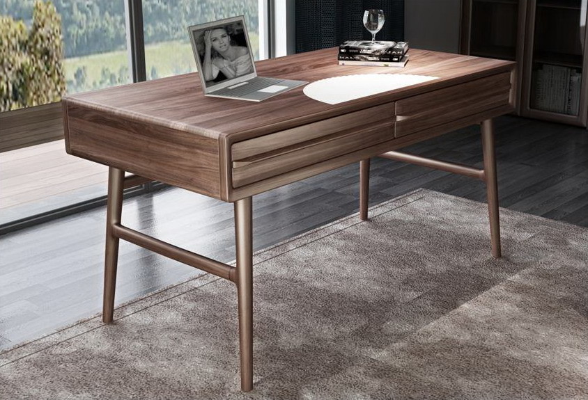 Home Study room Office Furniture American Walnut Wood Combined Bookcase with Shelves by Classic Nordic design