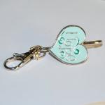 Fashion Laser Engraving crystal metal Purse Key Finder