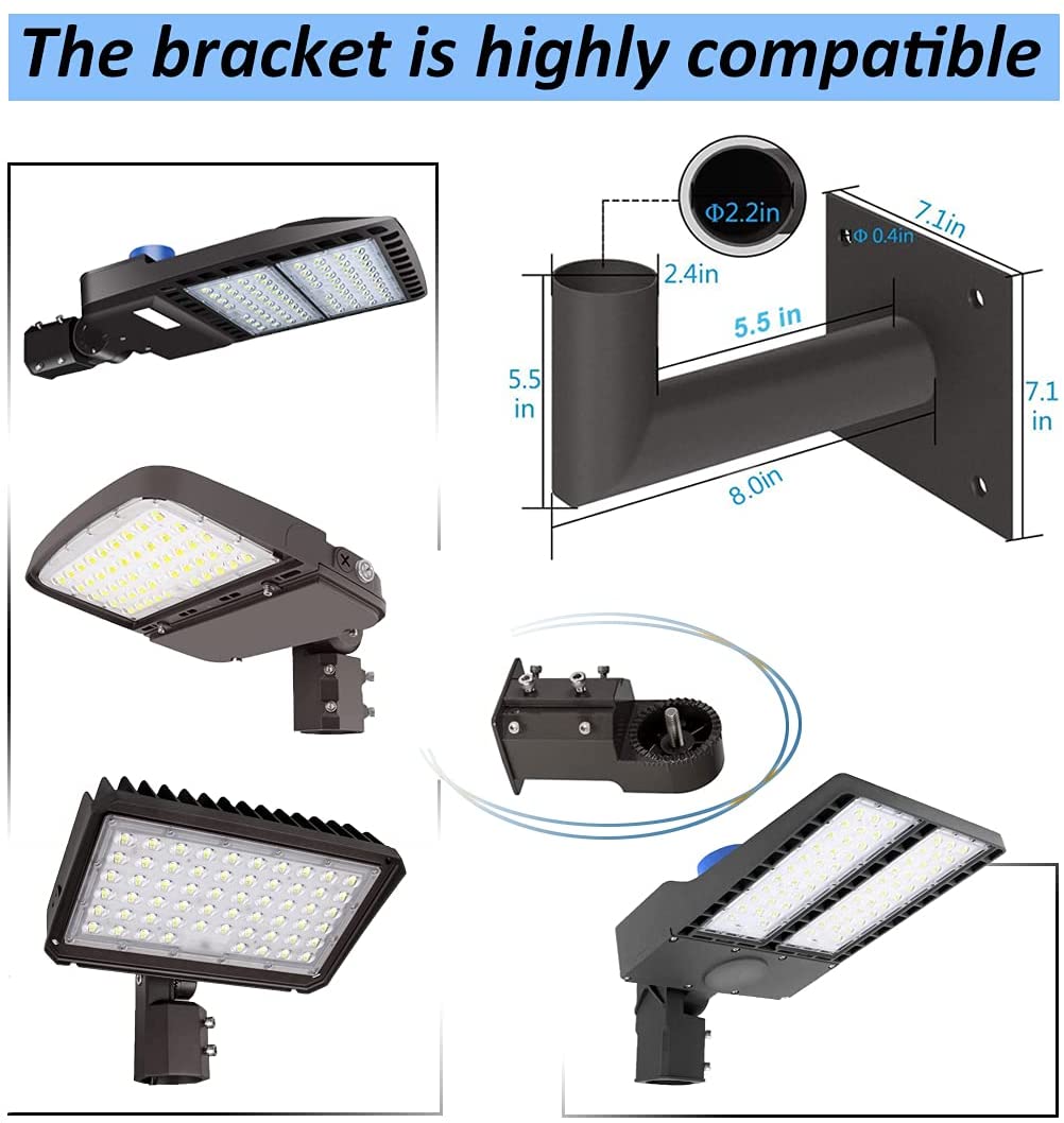 Outdoor Arm Brackets for Street Light Pole Mounting Bracket for Solar Street Light Extension Arm