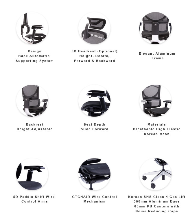 Polished Mesh Ergo Office Chair With Adjustable Depth Ergonomic