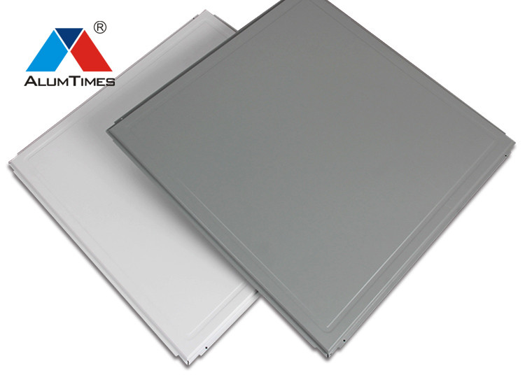Anti Rust Aluminum Lay In Metal Ceiling Tiles 575x575mm Wooden Color
