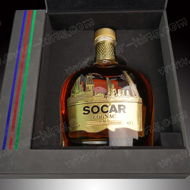 Stamping Printing Black Luxury Magnet Packaging Box Custom Designed