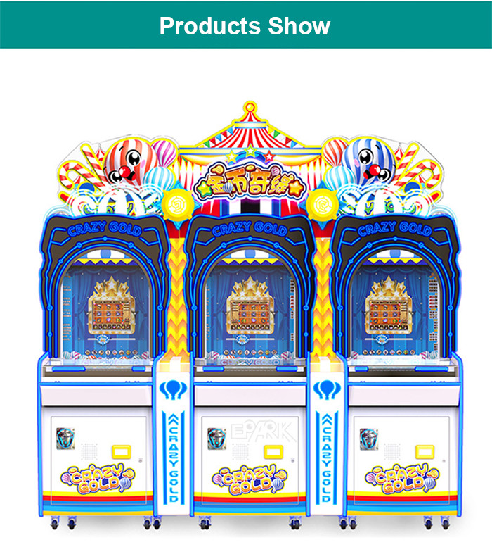Tickets Redemption Game Machine 3 Players Gold Coin Lottery Games