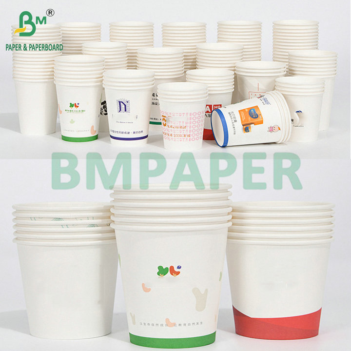 185gsm 210gsm White Kraft PE Coated Cup Paper For Making Paper Drink Cups