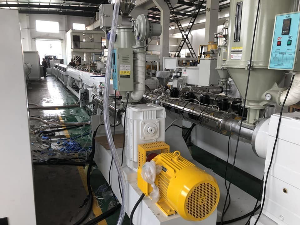 Plastic PPR PE Pipe Making Line 3 Layer PLC Remote Control