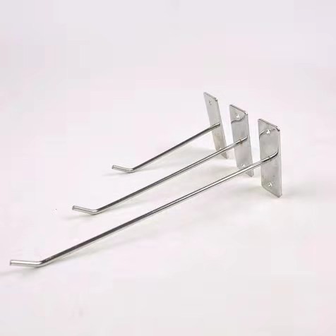 Metal Chrome Gondola Security Display Pegboard Hook For Shelf