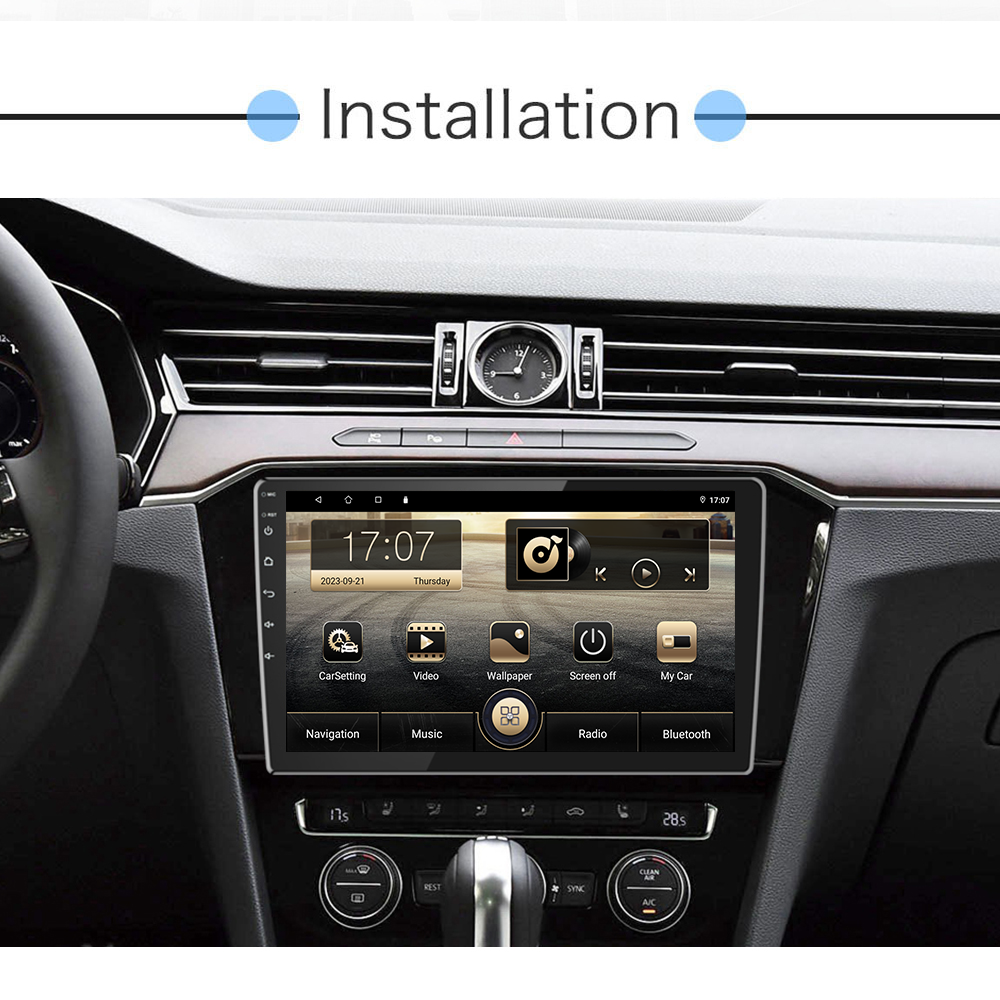 Wireless/Wired Carplay Android Auto Bluetooth FM Mirror Link Car Stereo 4 Core CPU 9" Screen Size MP5 Radio