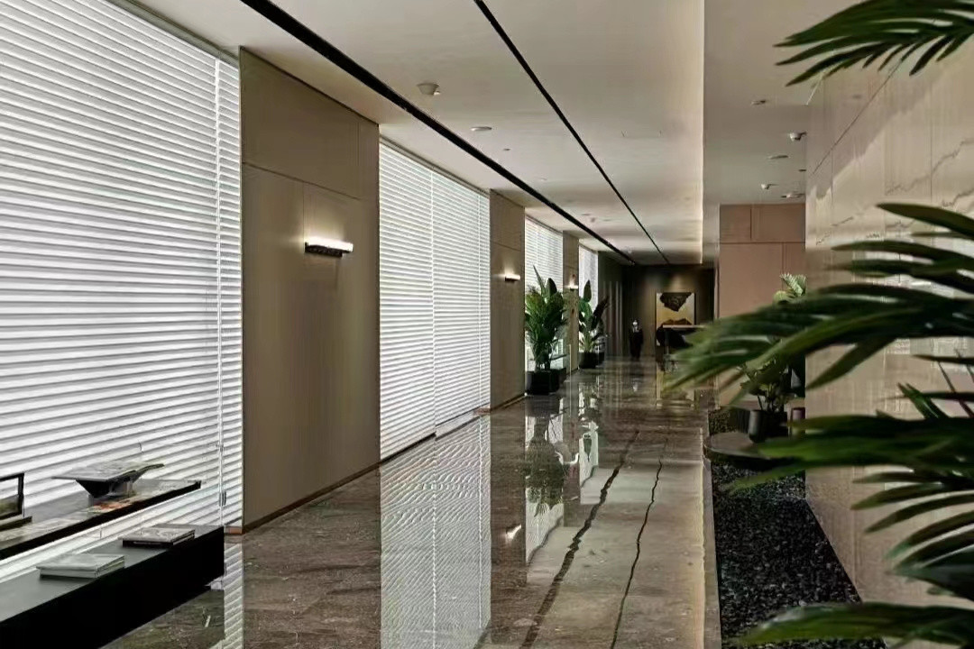 Windproof Wifi Office Window Drapes Contemporary Style For Cafe Office