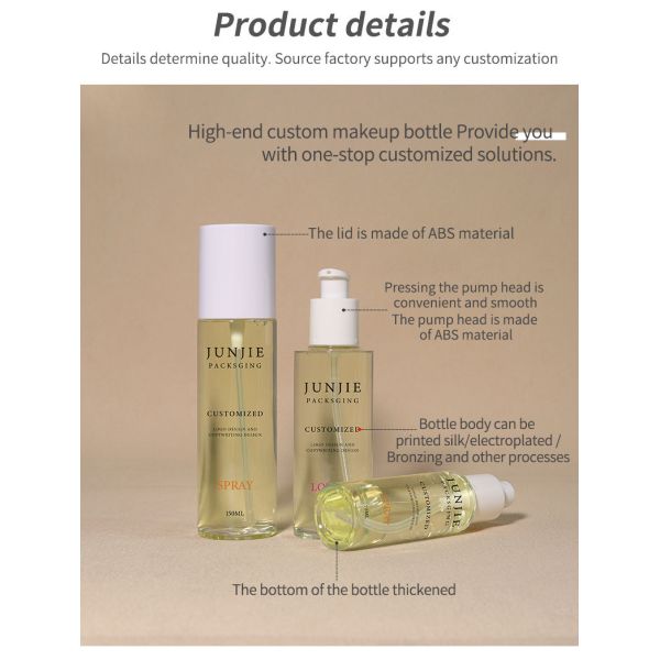 Wholesale PET Plastic Toner Spray Bottle 50ml 100ml 130ml Empty Cosmetic Fine Mist Bottle Transparent Frosted for Skincare