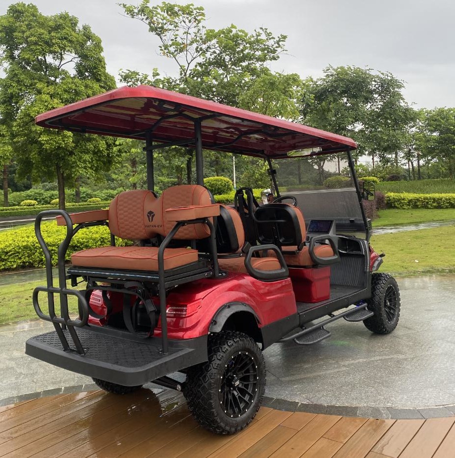OEM 6 Passenger Electric Golf Cart Keyless Start 10 Inch Display 6 Seater