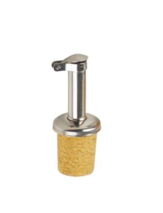 304 Stainless Steel Olive Oil Liquor Wine Pourer Free Flow Bottle Dispenser Spout with Cork Stopper