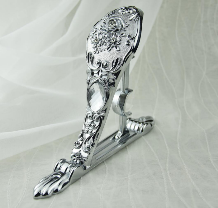 quality aluminium iron metal curtain rod bracket window curtain rod support bracket rose 28/19 Curtain rod bracket