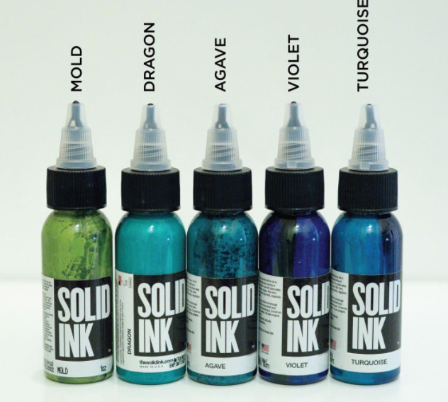 Non Hazardous Colors Tattoo Ink Pigment Solid 30ML 60ML with glycerin