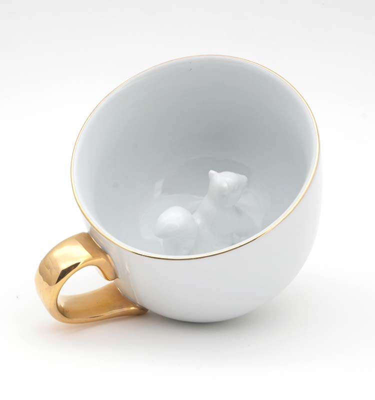 Advertising Gifts Gold Handle Mug Personalized Ceramic Coffee Mug Cup Make Tea