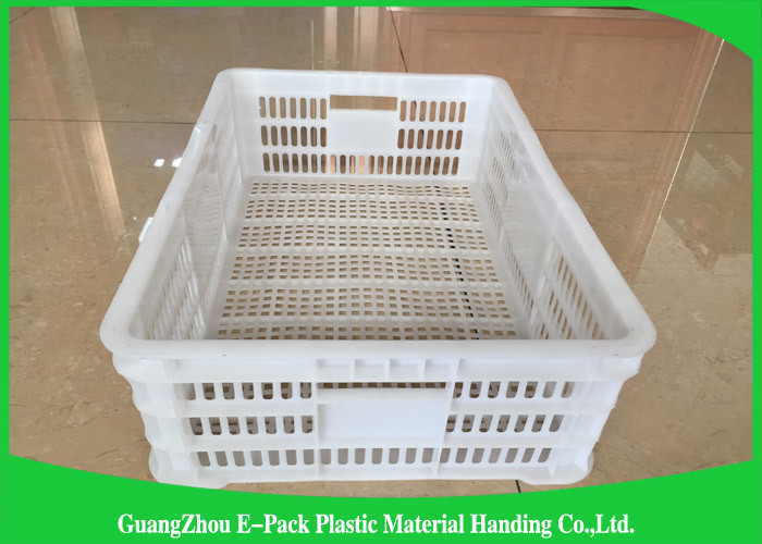 Recyclable Plastic Crates With Lids , Light Weight Stacking Storage Boxes For Logistic