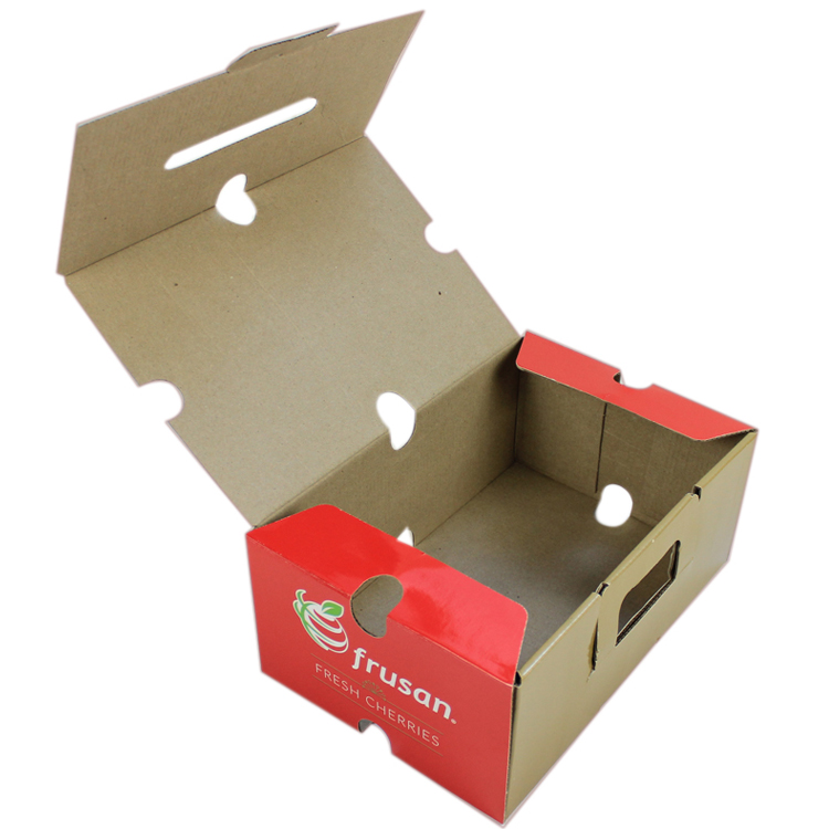 Fruit Shipping Corrugated Paper Packaging Box 4c Print CMYK Or Pantone Colors