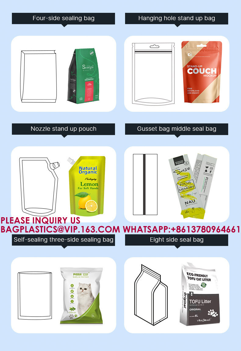Opaque Foil Pouch Food Grade Bags For Long Shelf-Life Storage Resealable Standup Bags