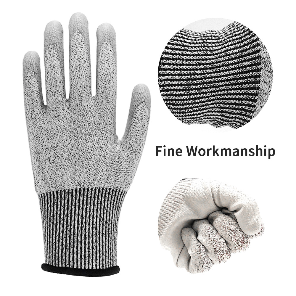 Custom Logo PU Safety Gloves Cut Protection Industrial Work Gloves Anti Cut