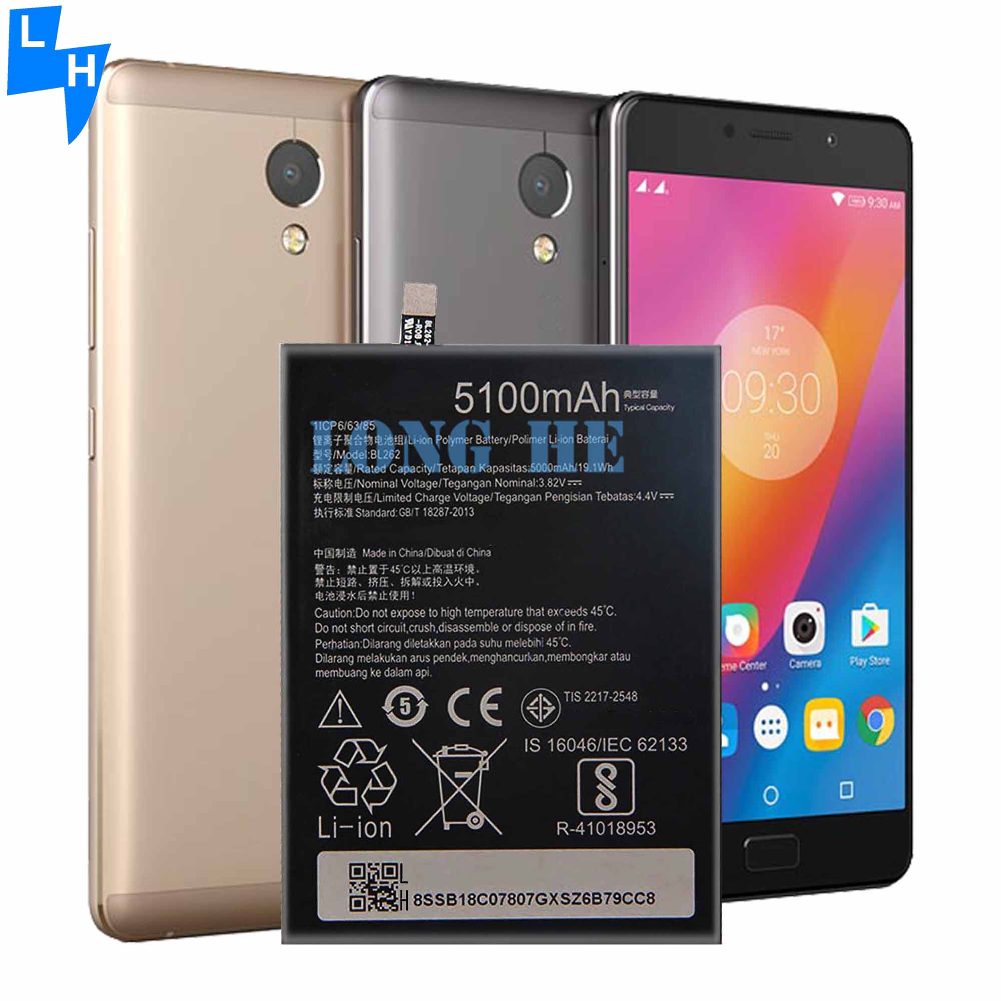 Lenovo VIBE P2 P2A42 P2C72 A79 Black Lithium Ion Polymer Battery BL262 3500mAh 3.85V