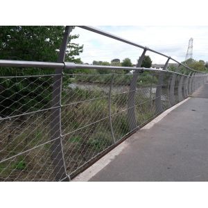 Balustrade Or Railing 2.0mm Architectural Wire Mesh 60*60mm Hole